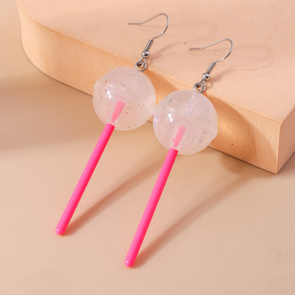 1 Pair Cute Candy Plastic Zinc Alloy Drop Earrings display picture 2