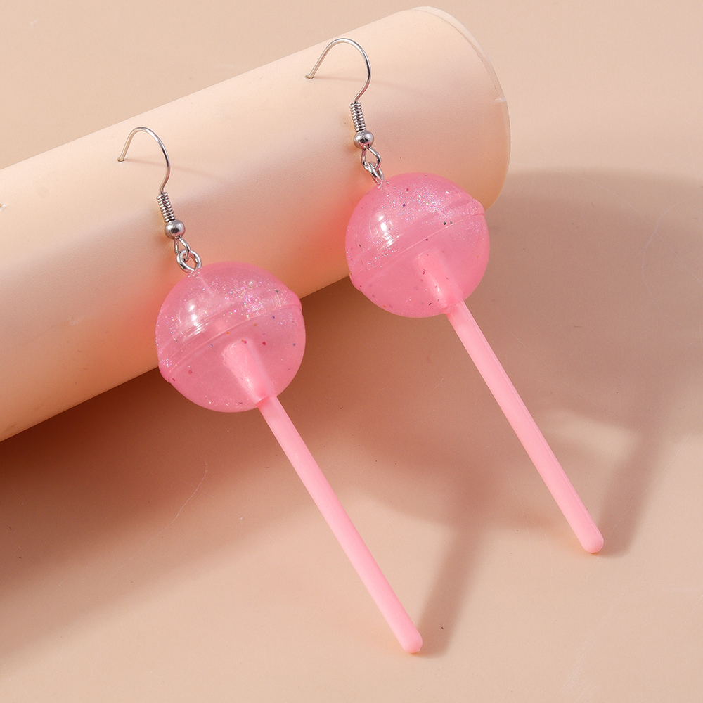 1 Pair Cute Candy Plastic Zinc Alloy Drop Earrings display picture 4