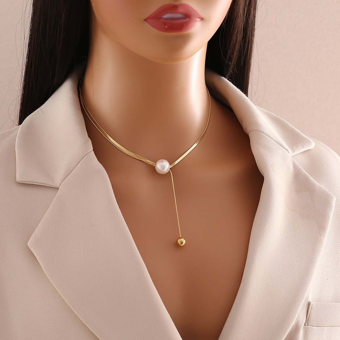 Wholesale Commute Heart Shape 304 Stainless Steel Copper Layered Plating 18K Gold Plated Necklace display picture 2