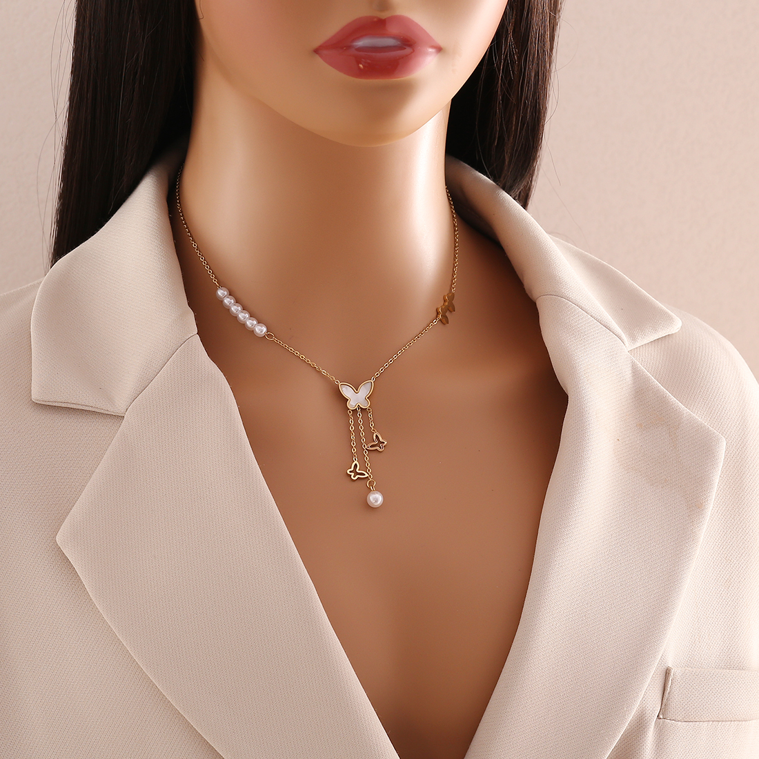 Wholesale Commute Heart Shape 304 Stainless Steel Copper Layered Plating 18K Gold Plated Necklace display picture 4