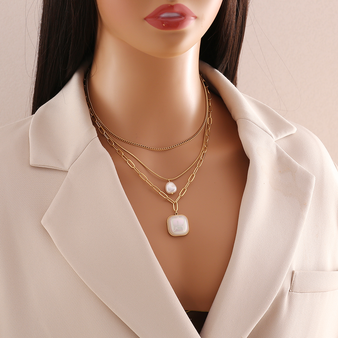 Wholesale Commute Heart Shape 304 Stainless Steel Copper Layered Plating 18K Gold Plated Necklace display picture 6