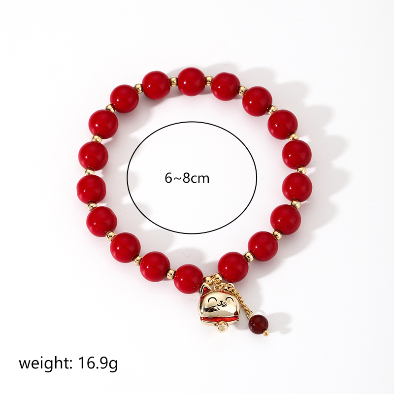 Elegant Round Agate Copper Women's Bracelets display picture 2