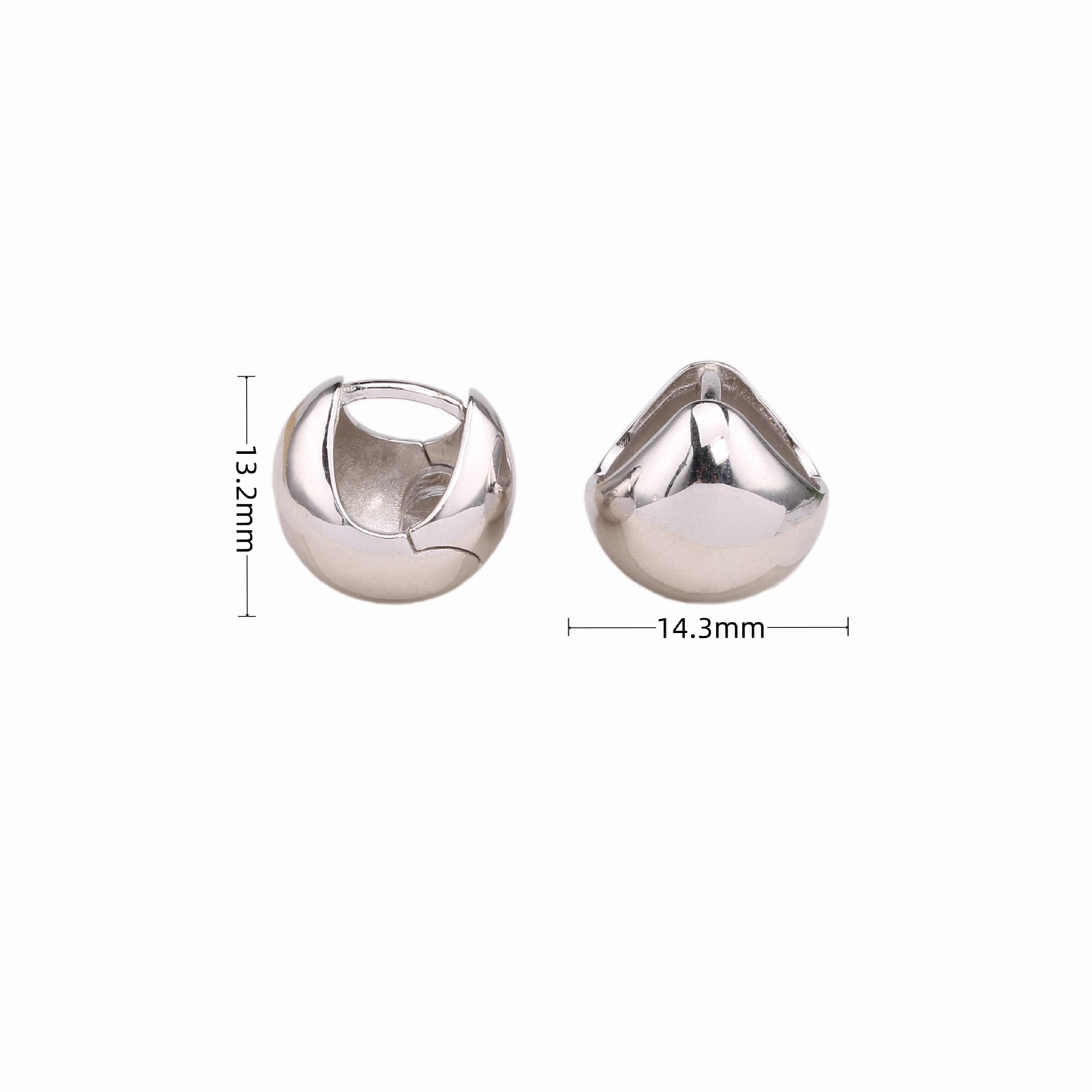 1 Pair Commute Water Droplets Plating Sterling Silver Earrings display picture 6