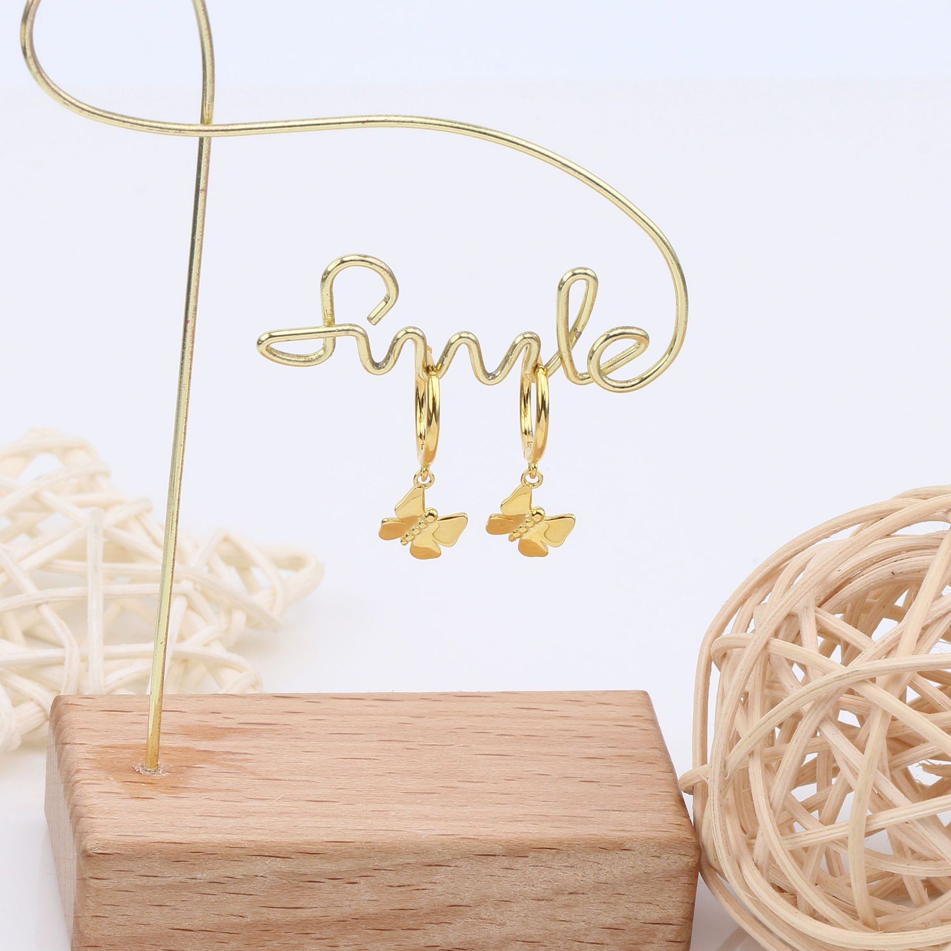 1 Pair Simple Style Bow Knot Plating Sterling Silver Gold Plated Drop Earrings display picture 7