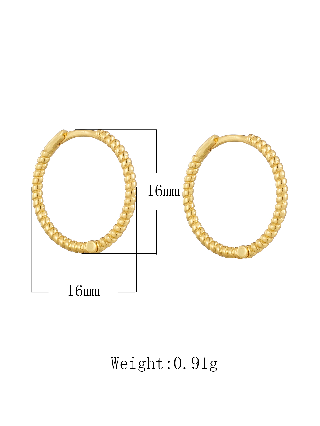 1 Pair Simple Style Round Plating Sterling Silver 14k Gold Plated Earrings display picture 8
