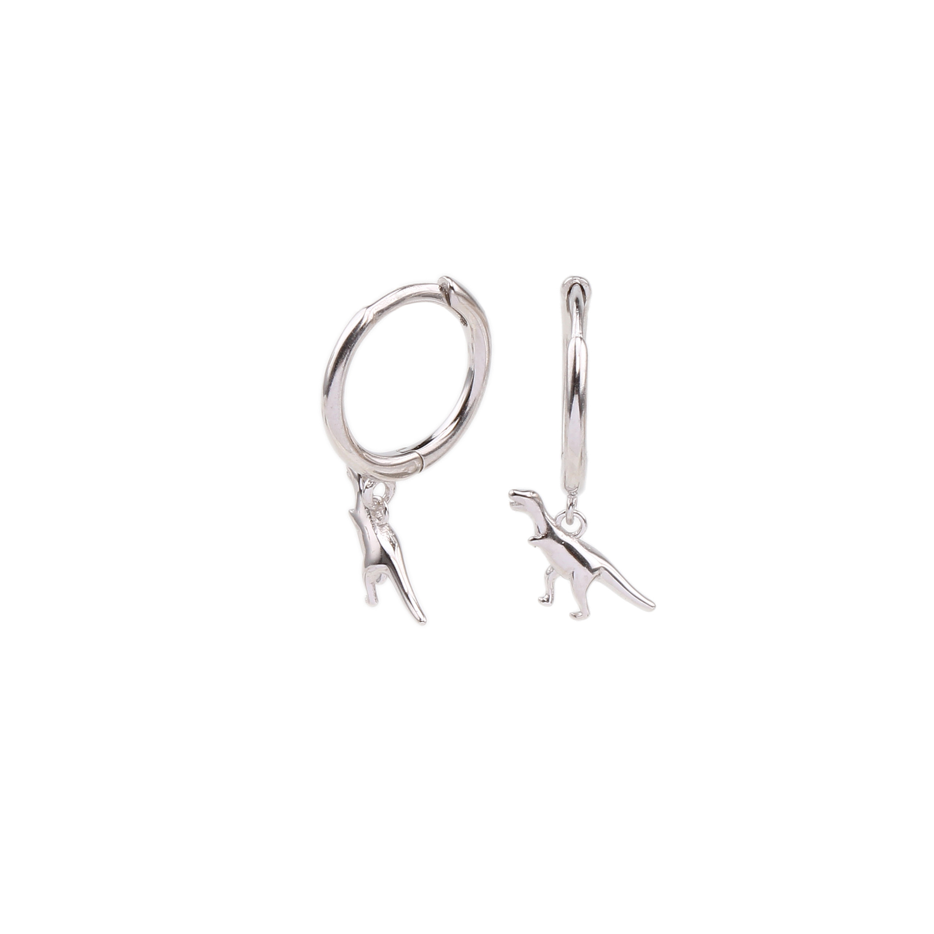 1 Pair Simple Style Solid Color Sterling Silver Drop Earrings display picture 2