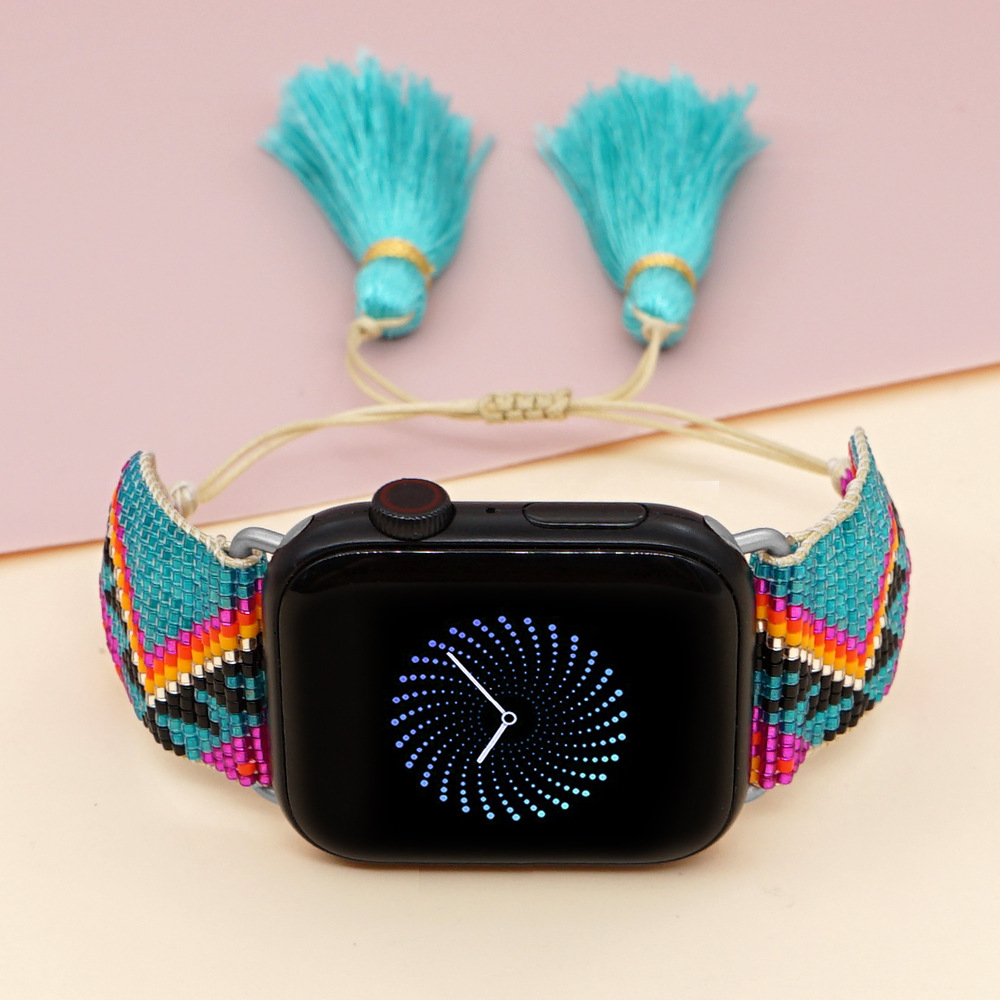 Applicable To Special-interest Design European And American Style Wholesale Bead Personalized Tassel  Watch1-8 Generation Watch Band display picture 2
