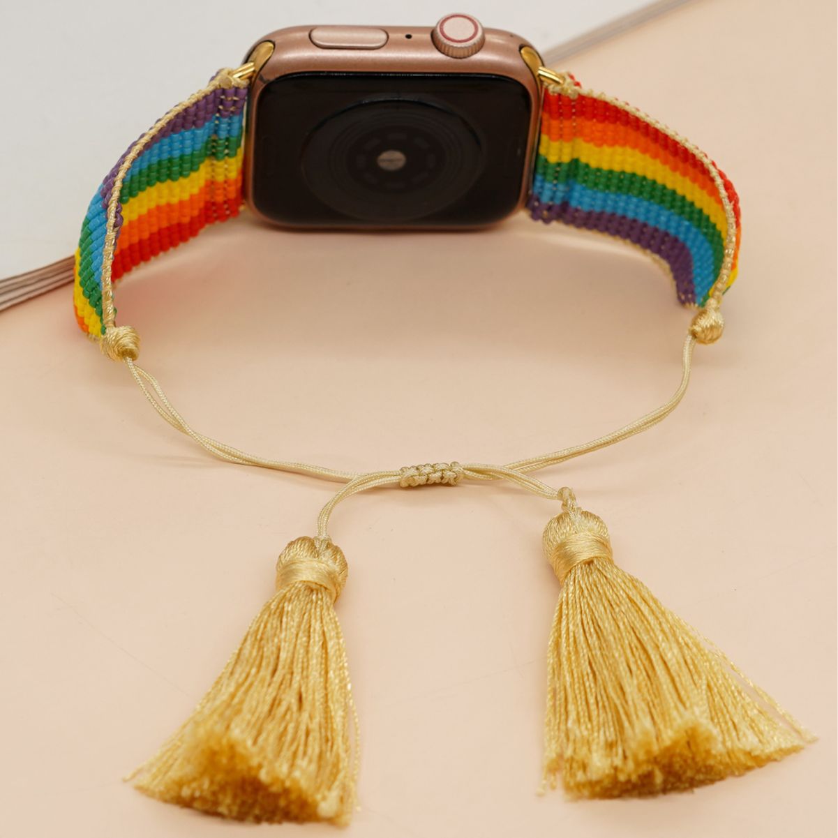 European And American Hot Bohemian Style 6-color Rainbow Bead Suitable For  Watch1-8 Generation Watch Band display picture 4