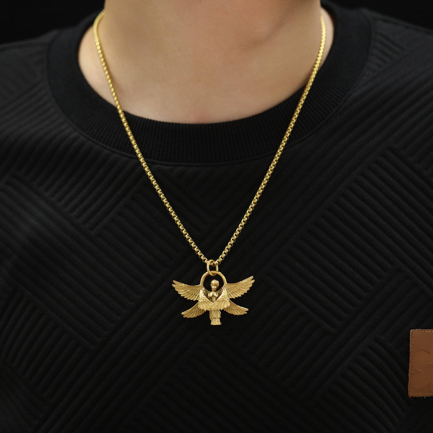 Vintage Style Simple Style Angel Wings 304 Stainless Steel Men'S Pendant Necklace display picture 12