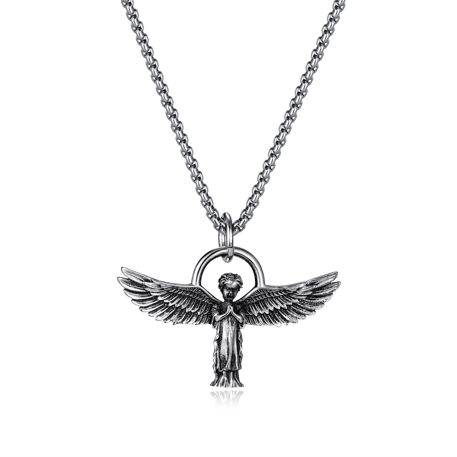 Hip Hop Style Vintage Ailes D'Anges Acier Inoxydable 304 Hommes Pendentif display picture 1