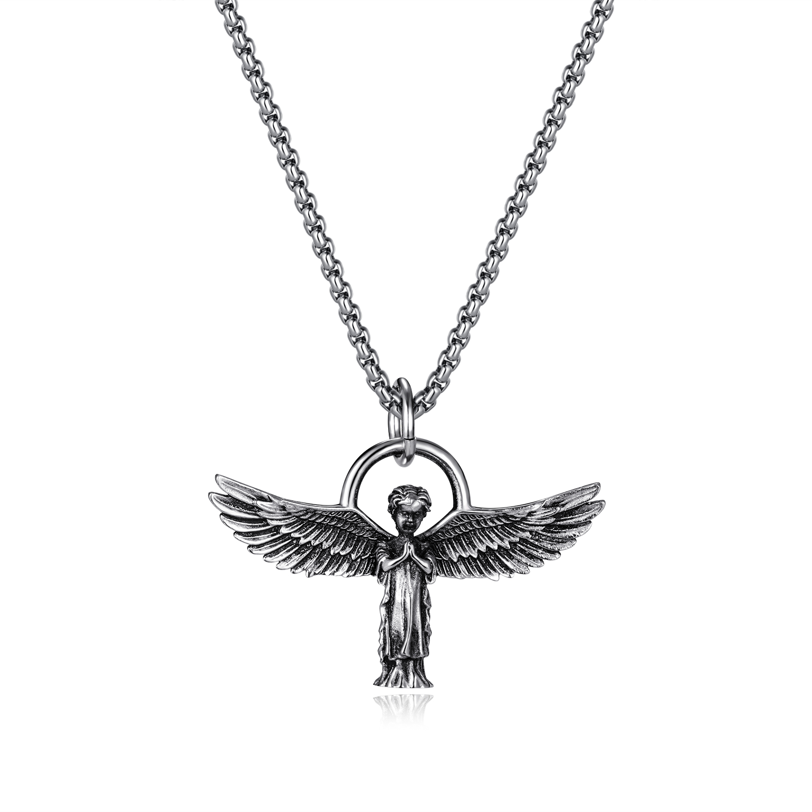 Hip-Hop Vintage Style Angel Wings 304 Stainless Steel Men'S Pendant Necklace display picture 1
