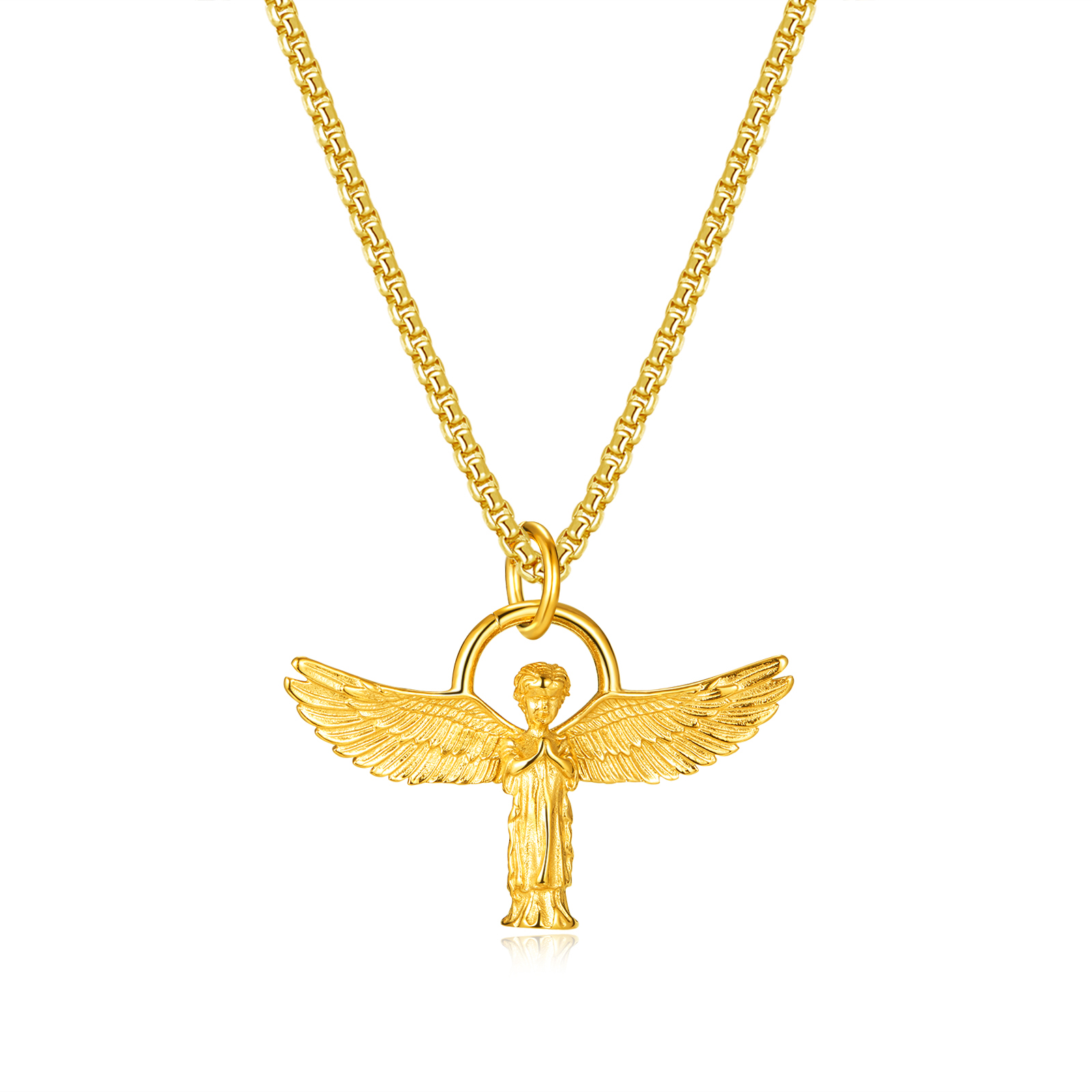Hip-Hop Vintage Style Angel Wings 304 Stainless Steel Men'S Pendant Necklace display picture 2