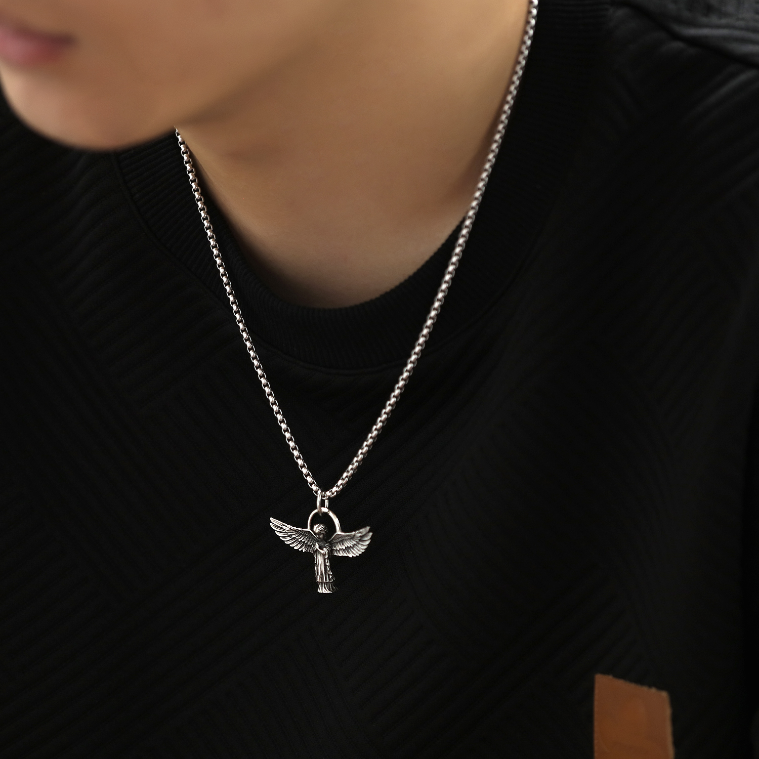 Hip-Hop Vintage Style Angel Wings 304 Stainless Steel Men'S Pendant Necklace display picture 7