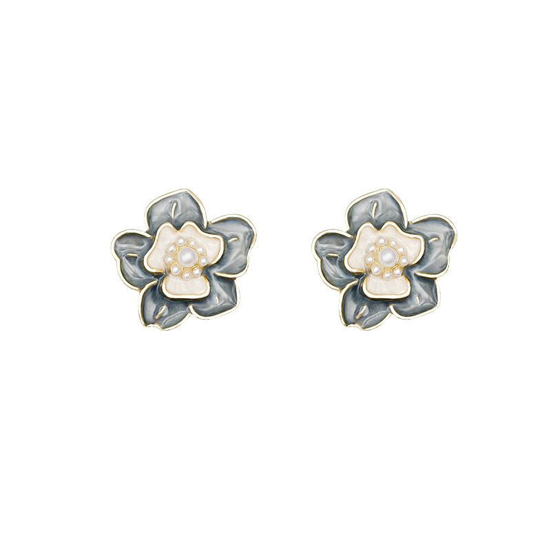 1 Pair Vintage Style Sweet Simple Style Flower Alloy Ear Studs display picture 4