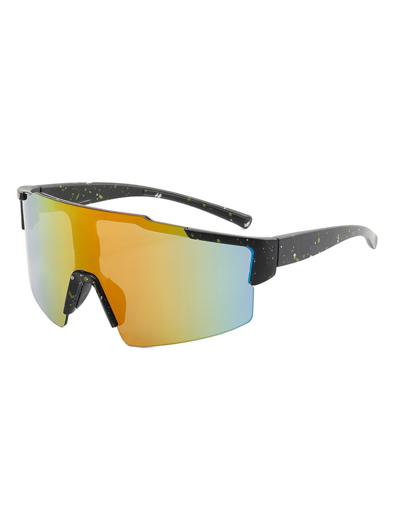 Fitness Sports Cool Style Color Block Pc Special-shaped Mirror Sport Biker Half Frame Clips Glasses display picture 3