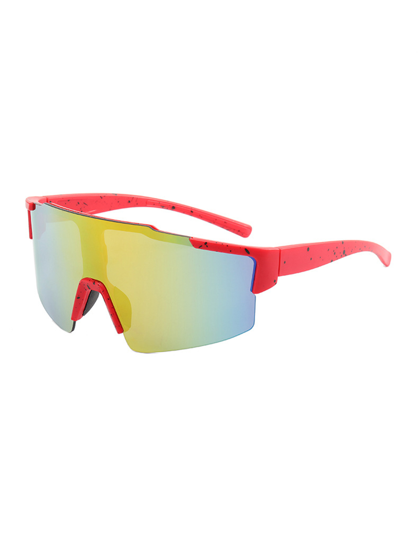 Fitness Sports Cool Style Color Block Pc Special-shaped Mirror Sport Biker Half Frame Clips Glasses display picture 1
