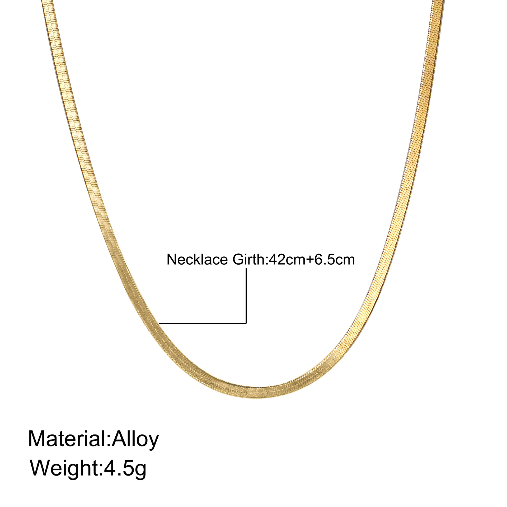 Simple Style Solid Color Zinc Alloy Plating Gold Plated Women's Necklace display picture 2