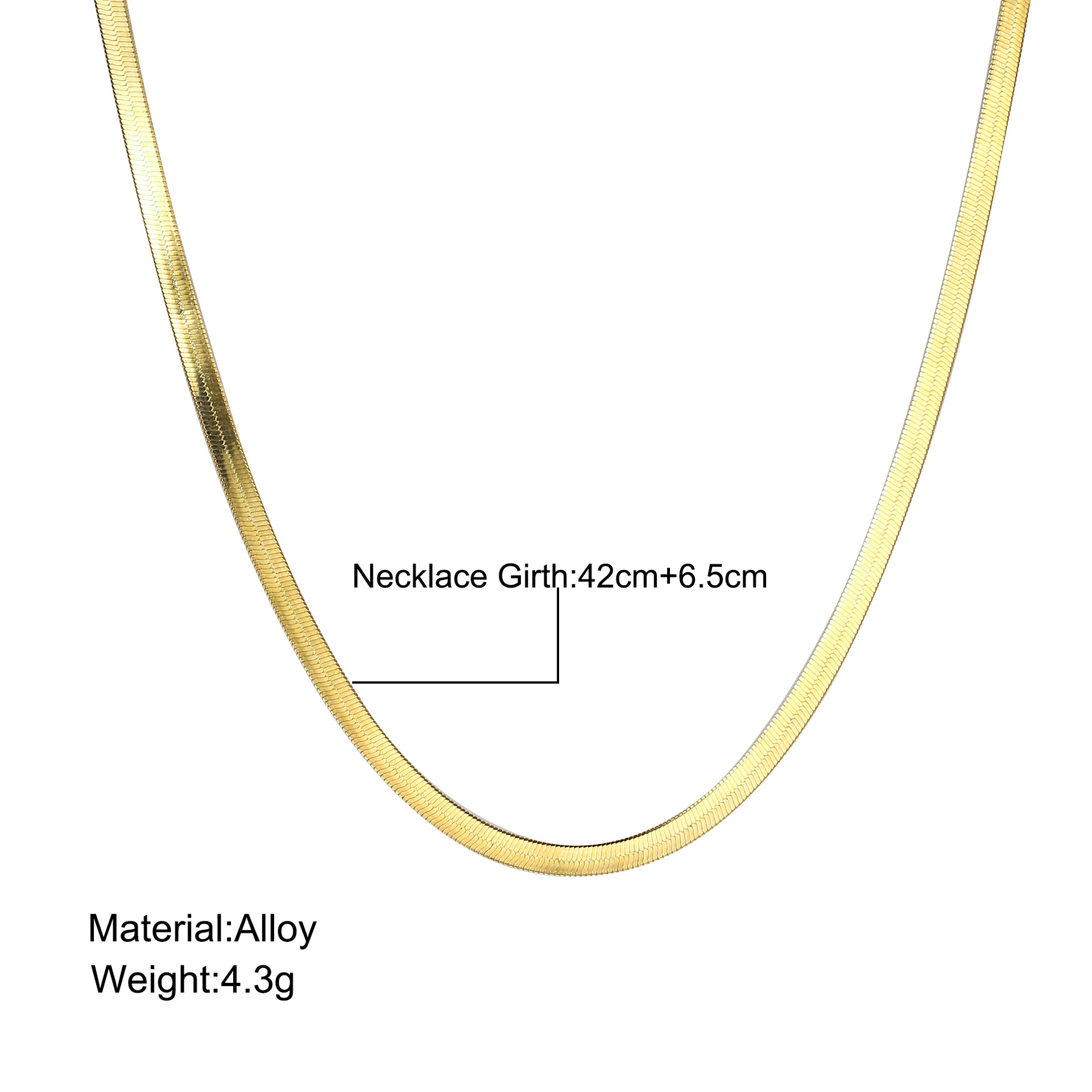 Simple Style Solid Color Zinc Alloy Plating Gold Plated Women's Necklace display picture 3