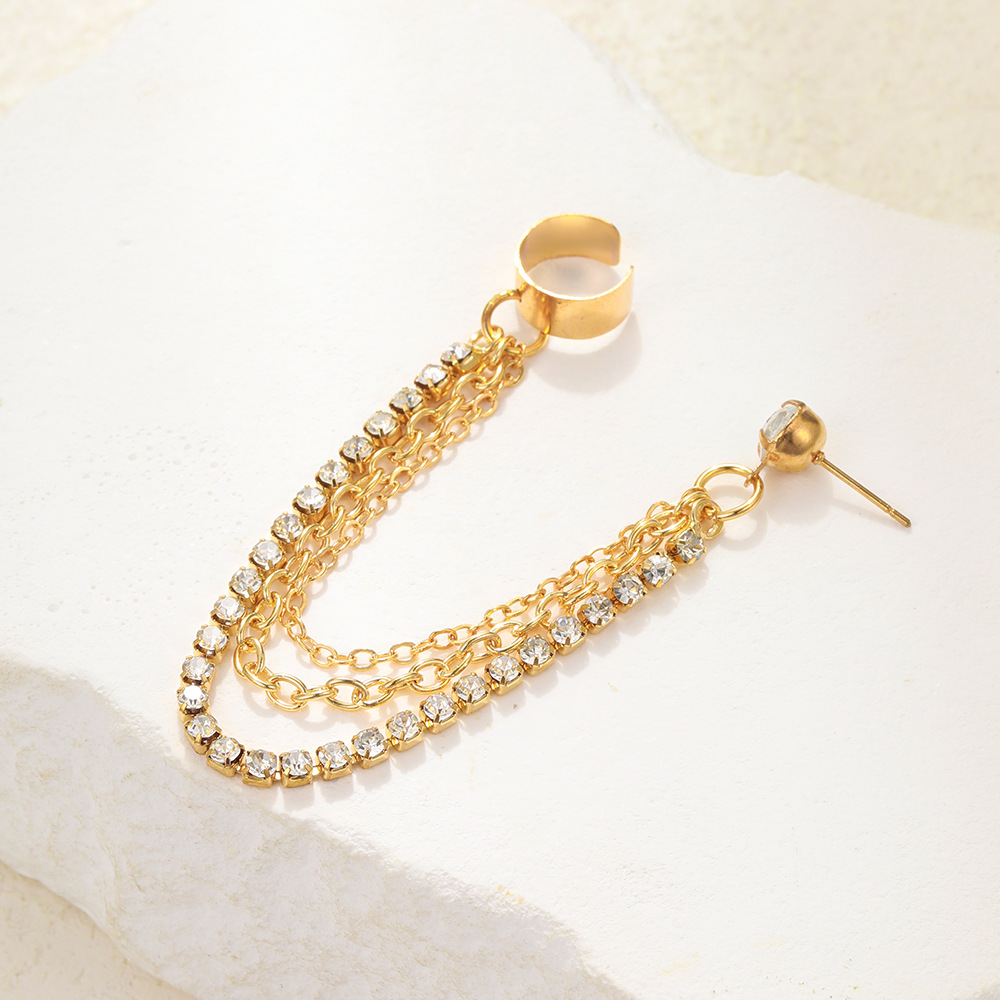 Wholesale Jewelry Simple Style Heart Shape Zinc Alloy Gold Plated Plating Ear Cuffs display picture 8