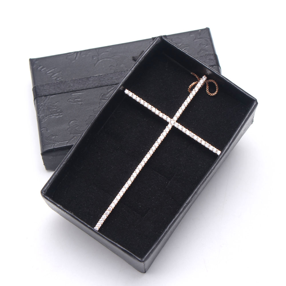 Simple Style Cross Copper Plating Inlay Zircon Gold Plated Pendant Necklace display picture 8