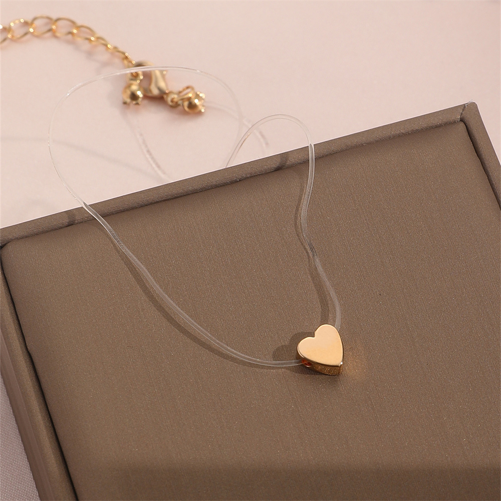 Simple Style Heart Shape Alloy Women's Pendant Necklace display picture 3