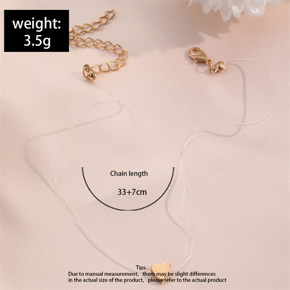 Simple Style Heart Shape Alloy Women's Pendant Necklace display picture 2