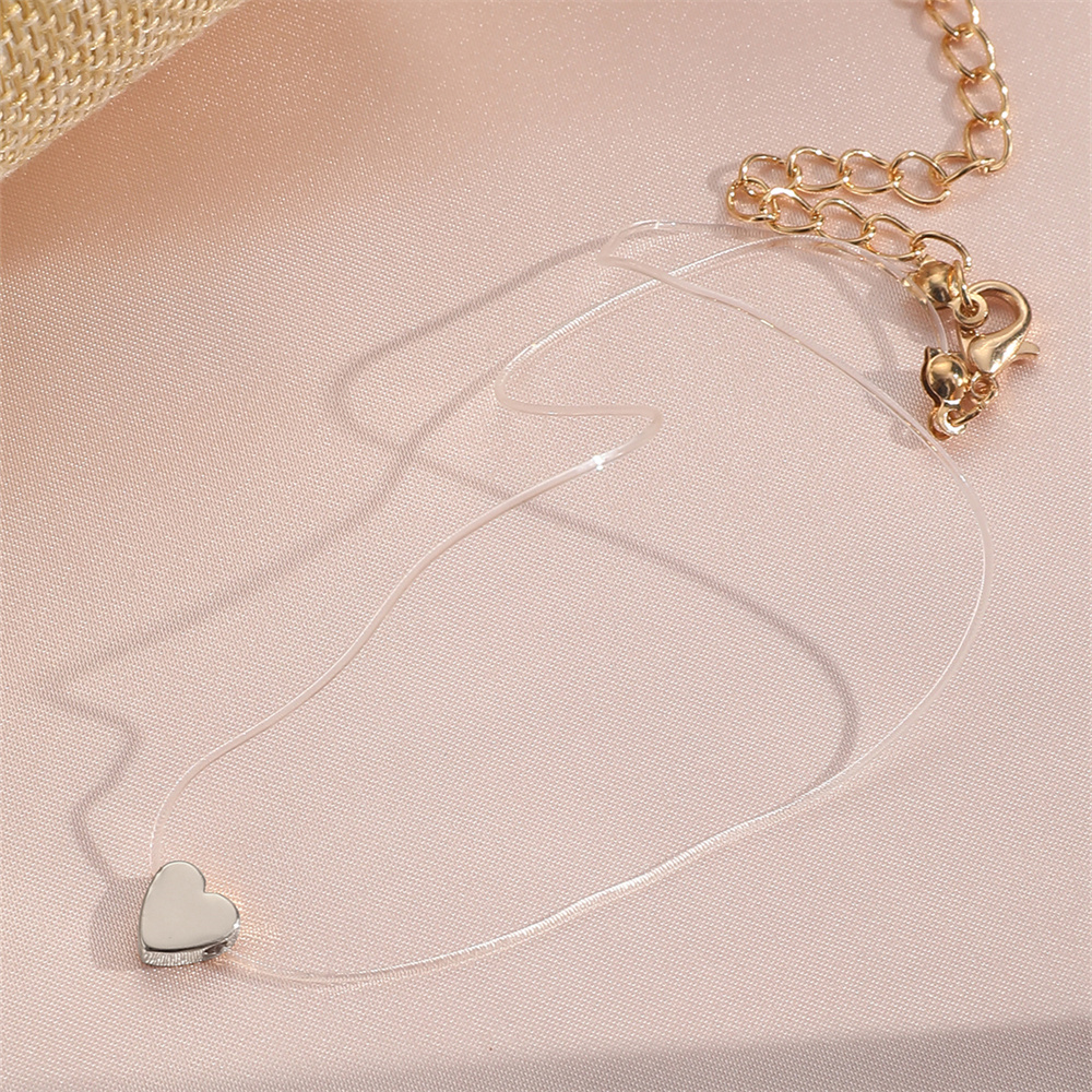Simple Style Heart Shape Alloy Women's Pendant Necklace display picture 8