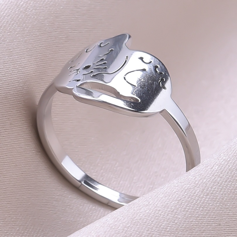 Commute Cat Stainless Steel Plating Gold Plated Rings display picture 15