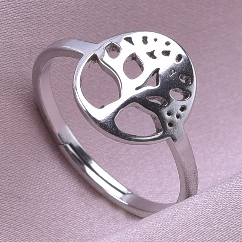 Commute Tree Stainless Steel Plating Gold Plated Rings display picture 15
