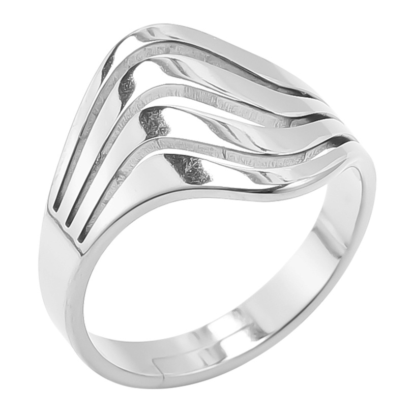 Commute Solid Color Stainless Steel Plating Gold Plated Rings display picture 13