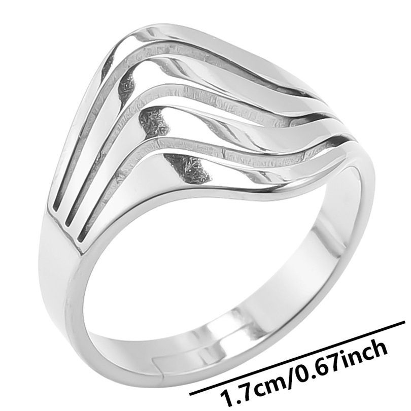 Commute Solid Color Stainless Steel Plating Gold Plated Rings display picture 14