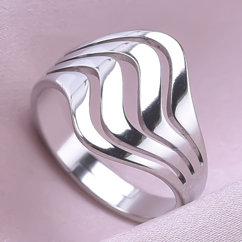 Commute Solid Color Stainless Steel Plating Gold Plated Rings display picture 15