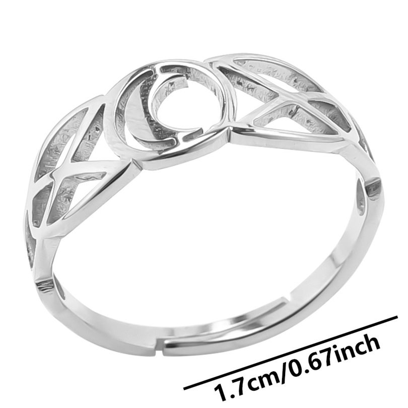 Commute Moon Stainless Steel Plating Gold Plated Rings display picture 14
