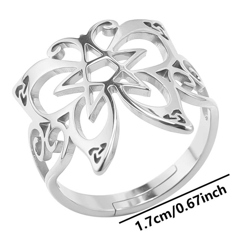 Commute Butterfly Stainless Steel Polishing Open Rings display picture 10