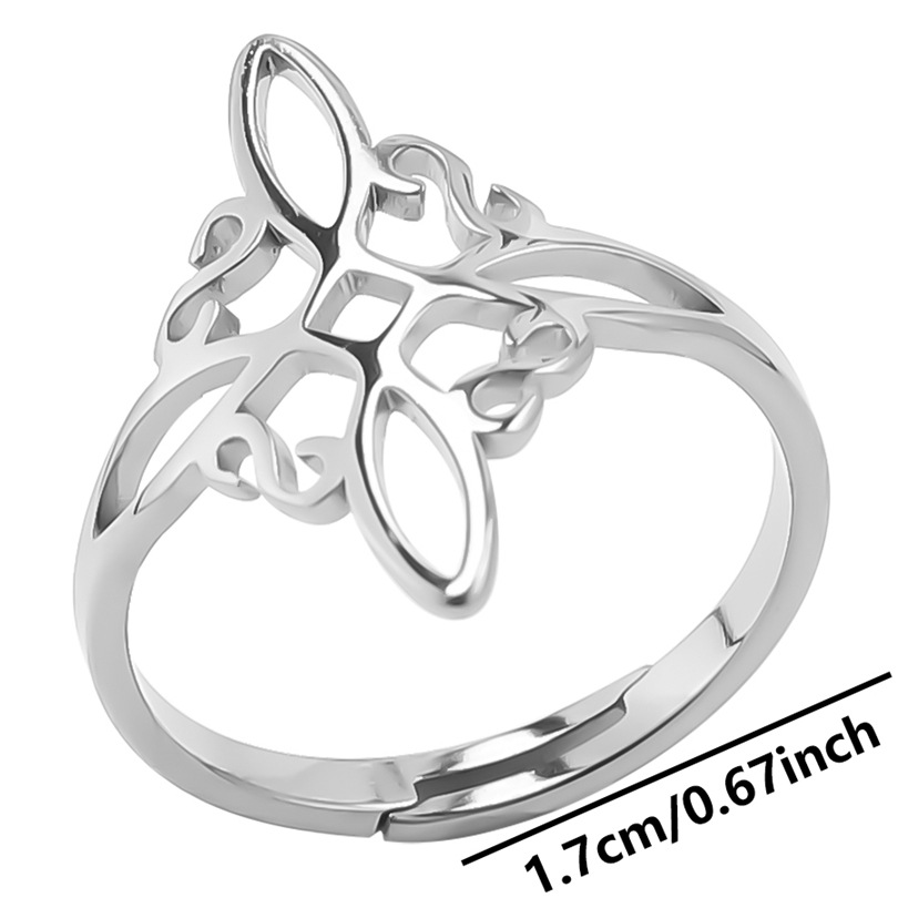 Wholesale Simple Style Witches Knot Stainless Steel Polishing Rings display picture 10