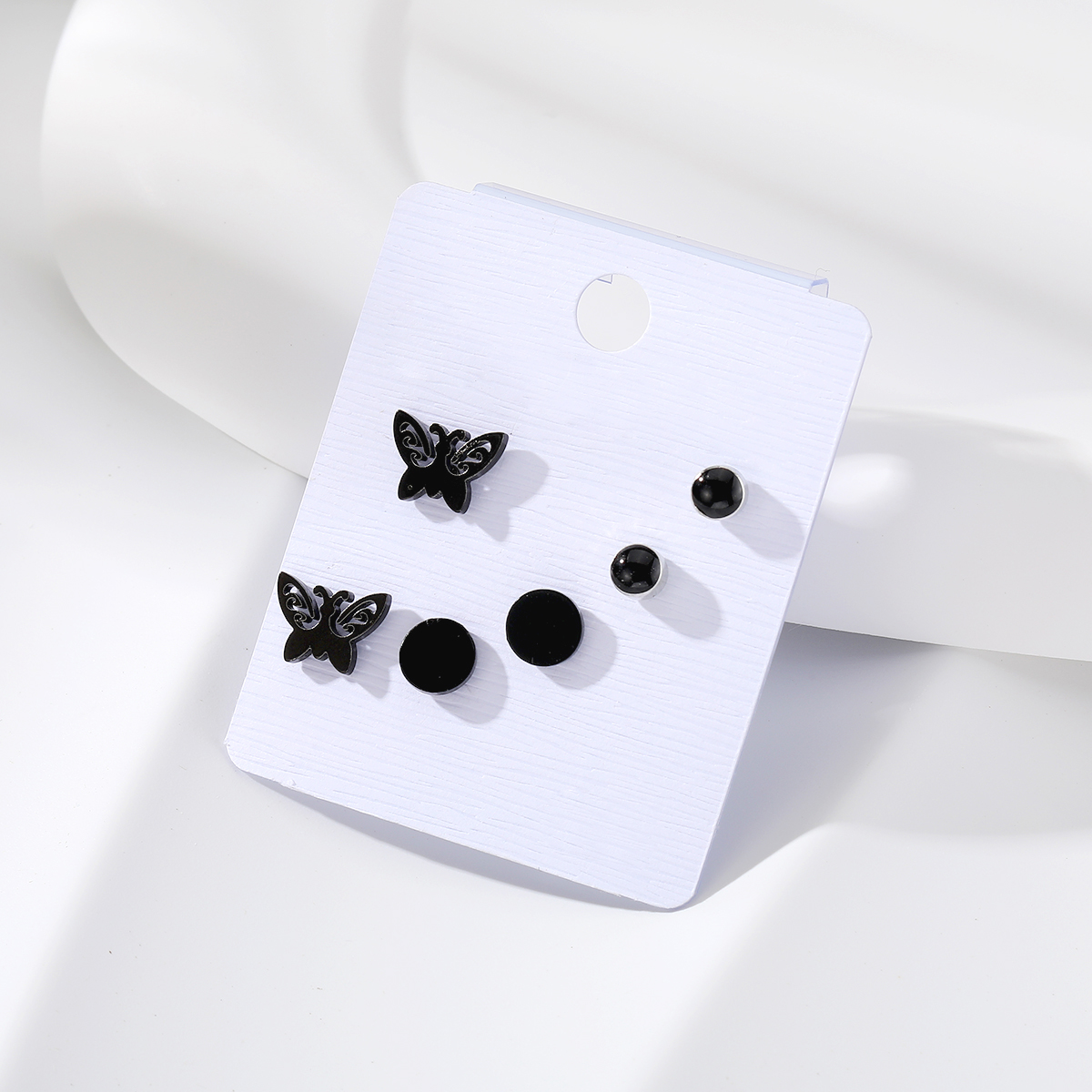 1 Set Cute Simple Style Butterfly Alloy Ear Studs display picture 8