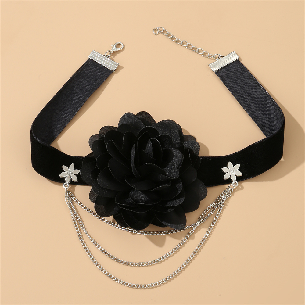 Elegant Gothic Flower Cloth Layered Three-dimensional Women's Choker display picture 4