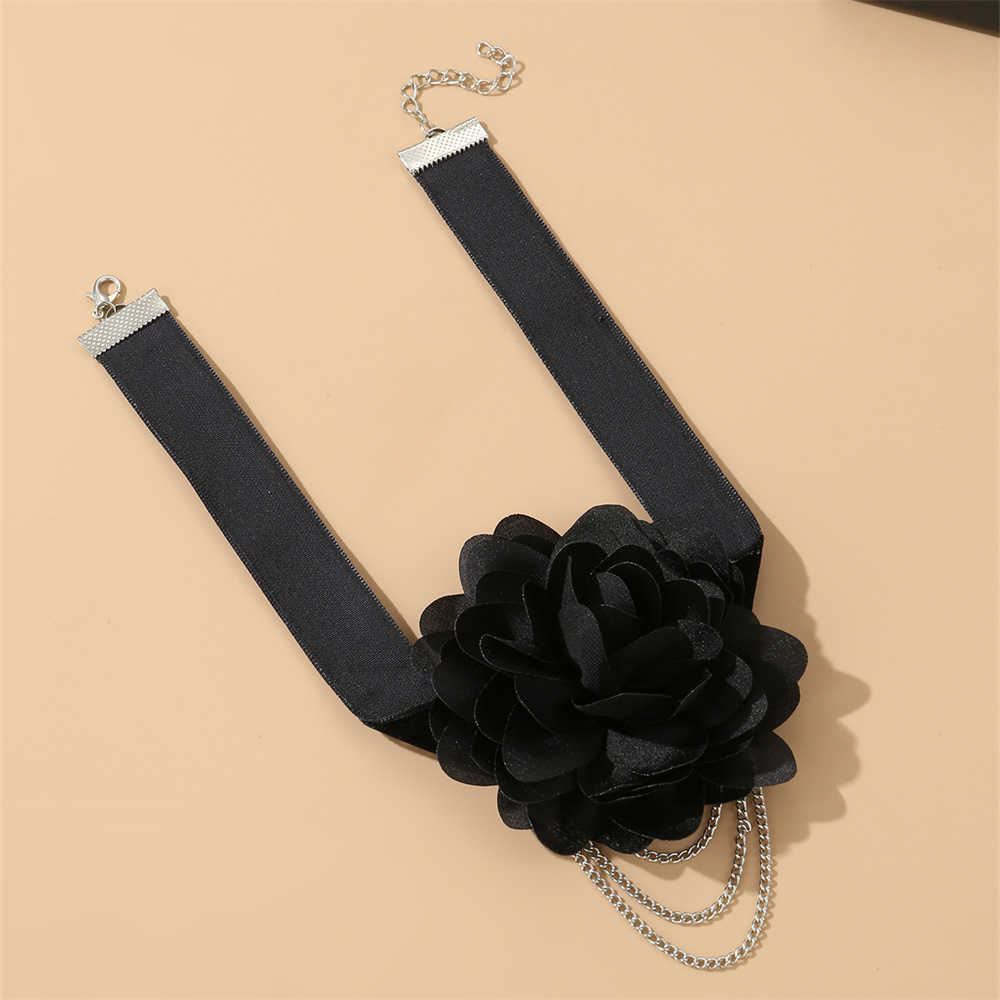 Elegant Gothic Flower Cloth Layered Three-dimensional Women's Choker display picture 3
