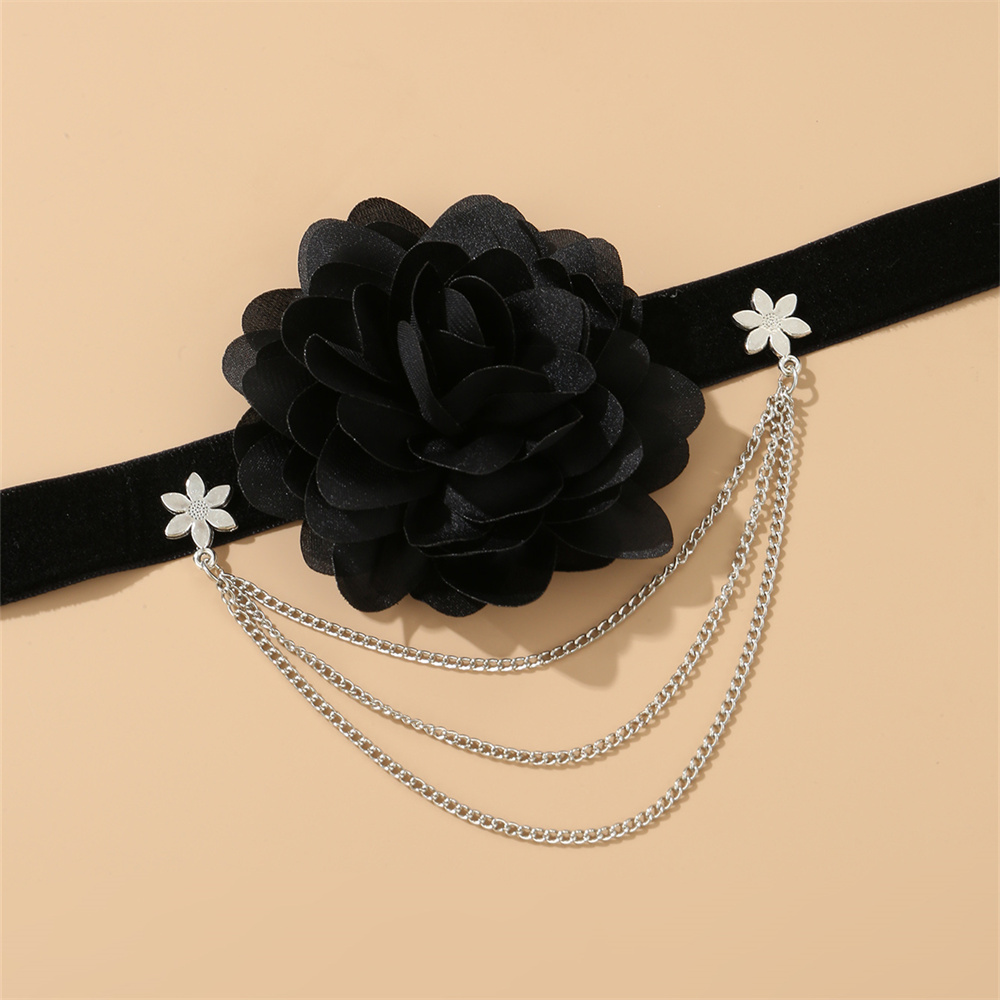 Elegant Gothic Flower Cloth Layered Three-dimensional Women's Choker display picture 5