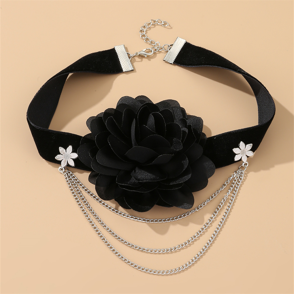 Elegant Gothic Flower Cloth Layered Three-dimensional Women's Choker display picture 2