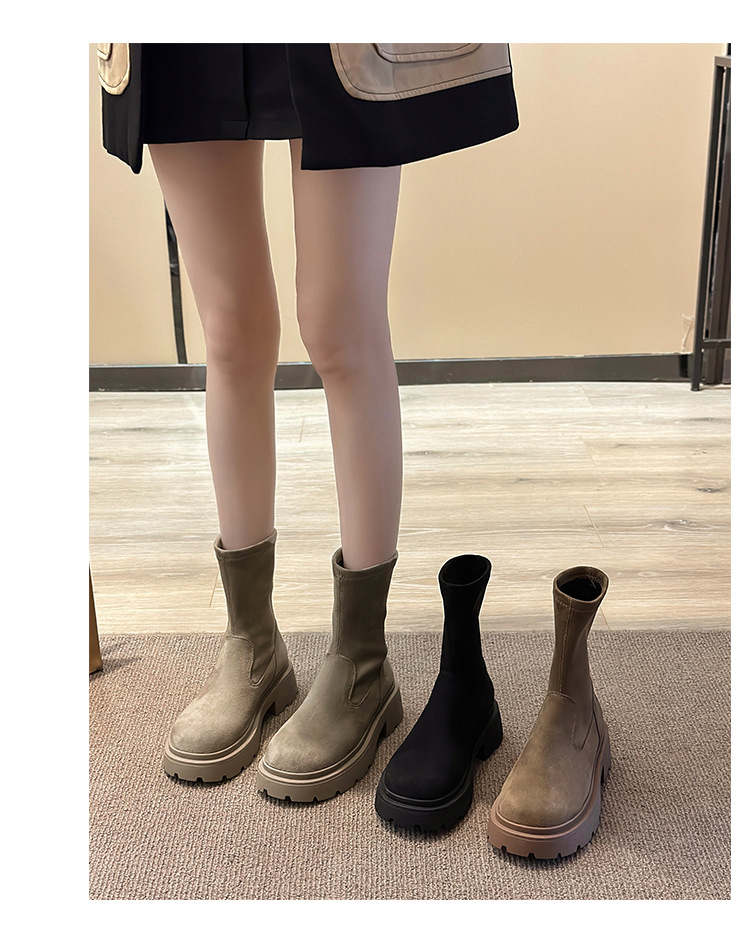 Women's Casual Solid Color Round Toe Riding Boots display picture 1