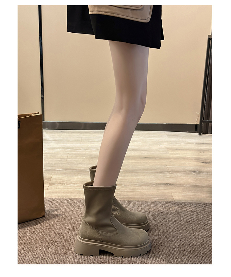 Women's Casual Solid Color Round Toe Riding Boots display picture 2