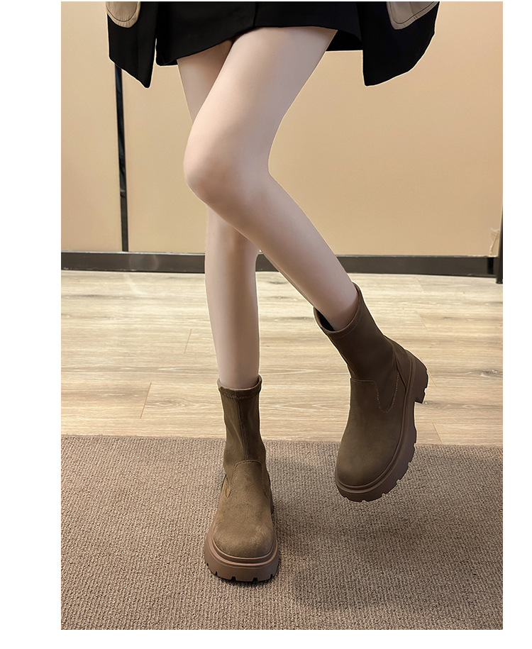 Women's Casual Solid Color Round Toe Riding Boots display picture 6