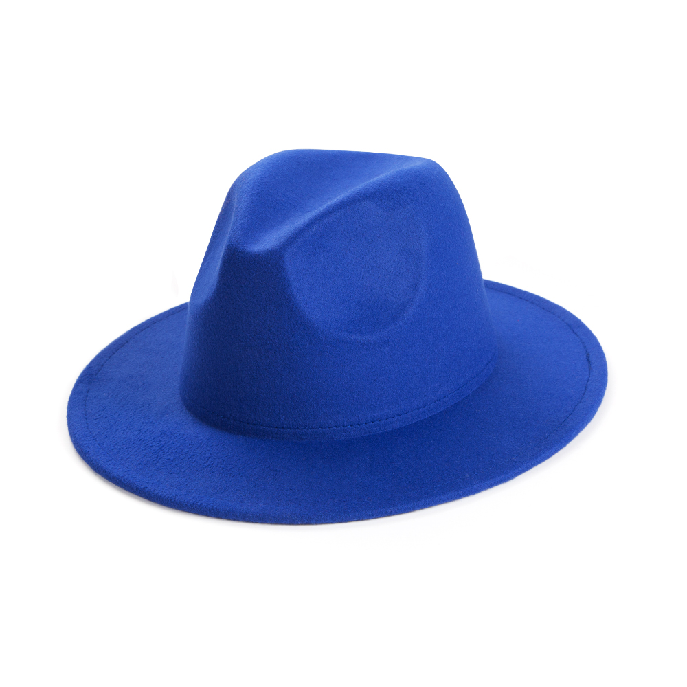 Unisex Elegant Solid Color Big Eaves Fedora Hat display picture 4