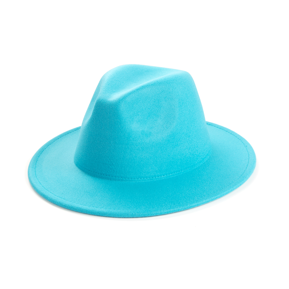 Unisex Elegant Solid Color Big Eaves Fedora Hat display picture 9
