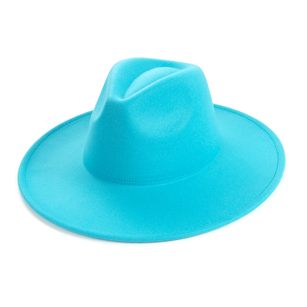 Unisex Elegant Solid Color Big Eaves Fedora Hat display picture 19