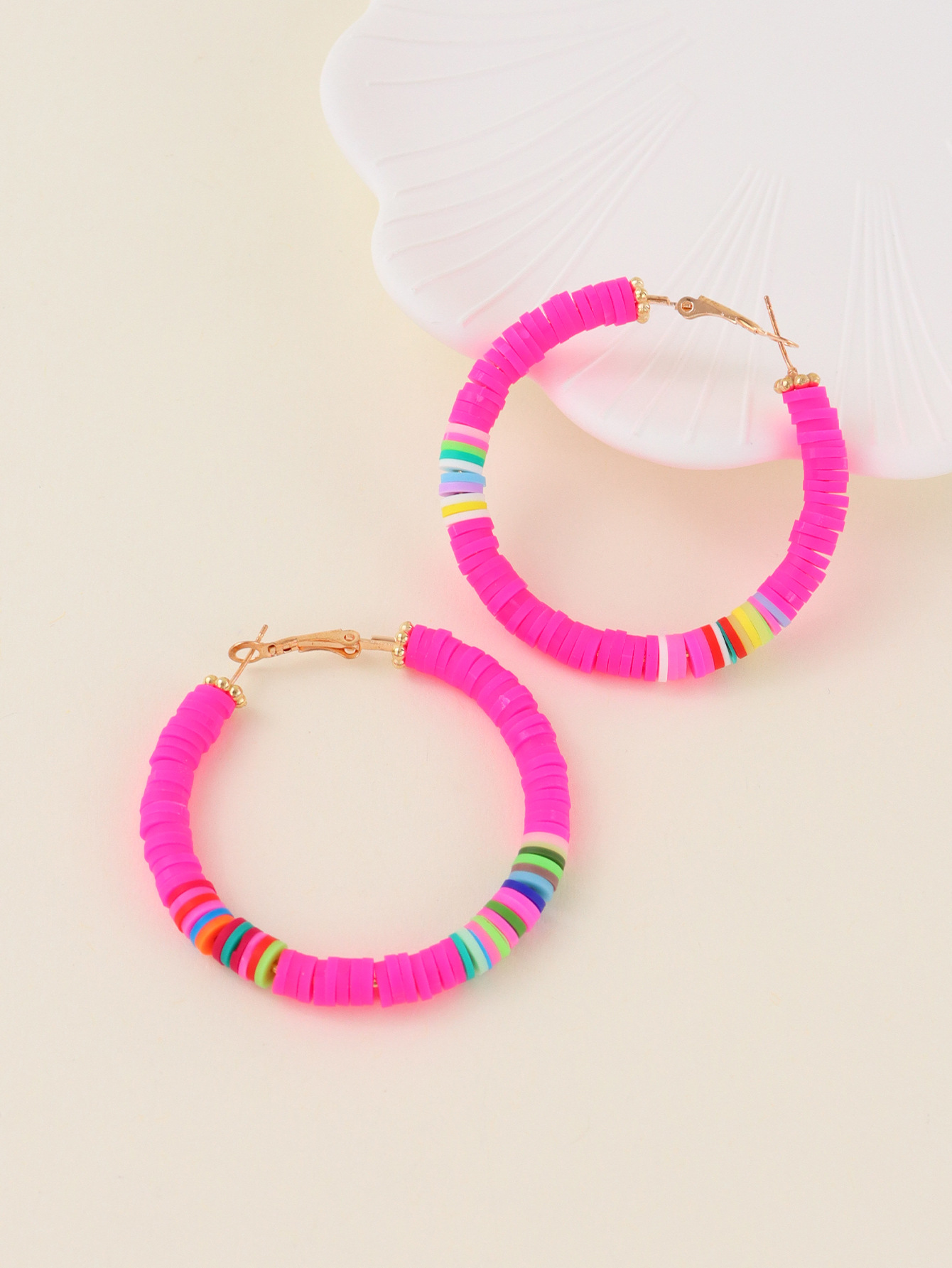 1 Paire Dame Rond Le Fer Des Boucles D'Oreilles display picture 4