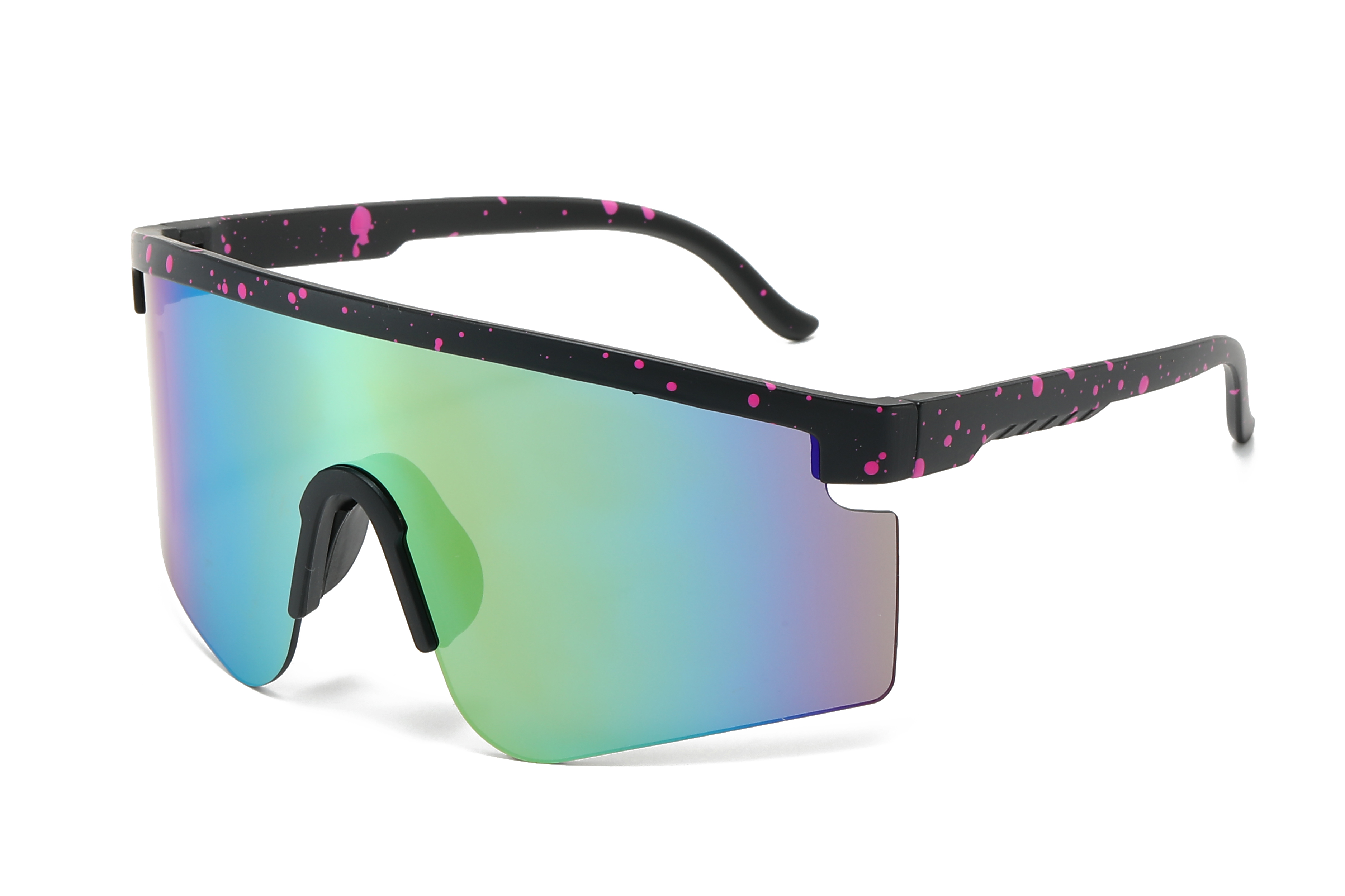 Sports Gradient Color Pc Uv Protection Sport Biker Half Frame Clips Glasses display picture 7