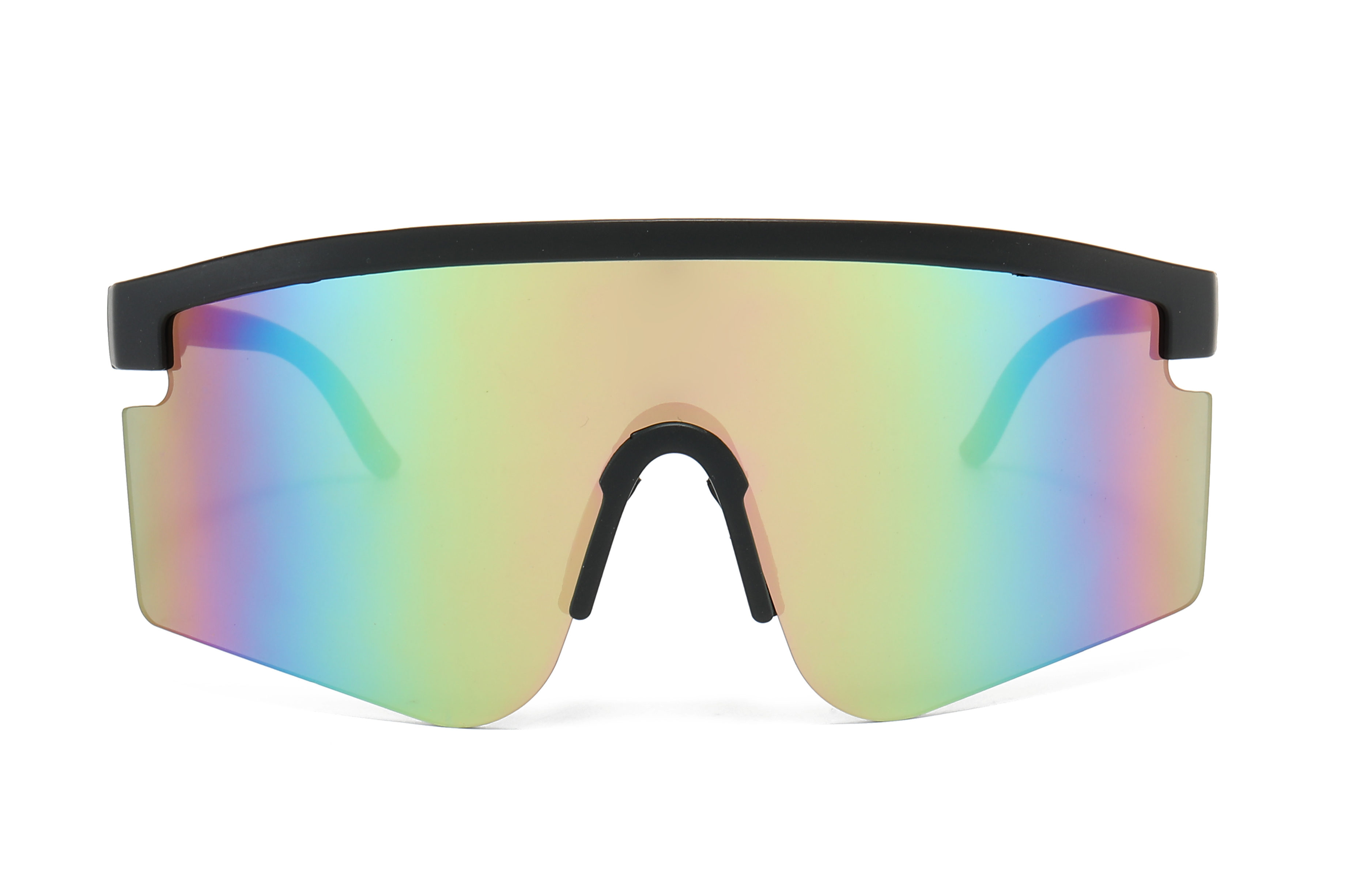 Sports Gradient Color Pc Uv Protection Sport Biker Half Frame Clips Glasses display picture 9