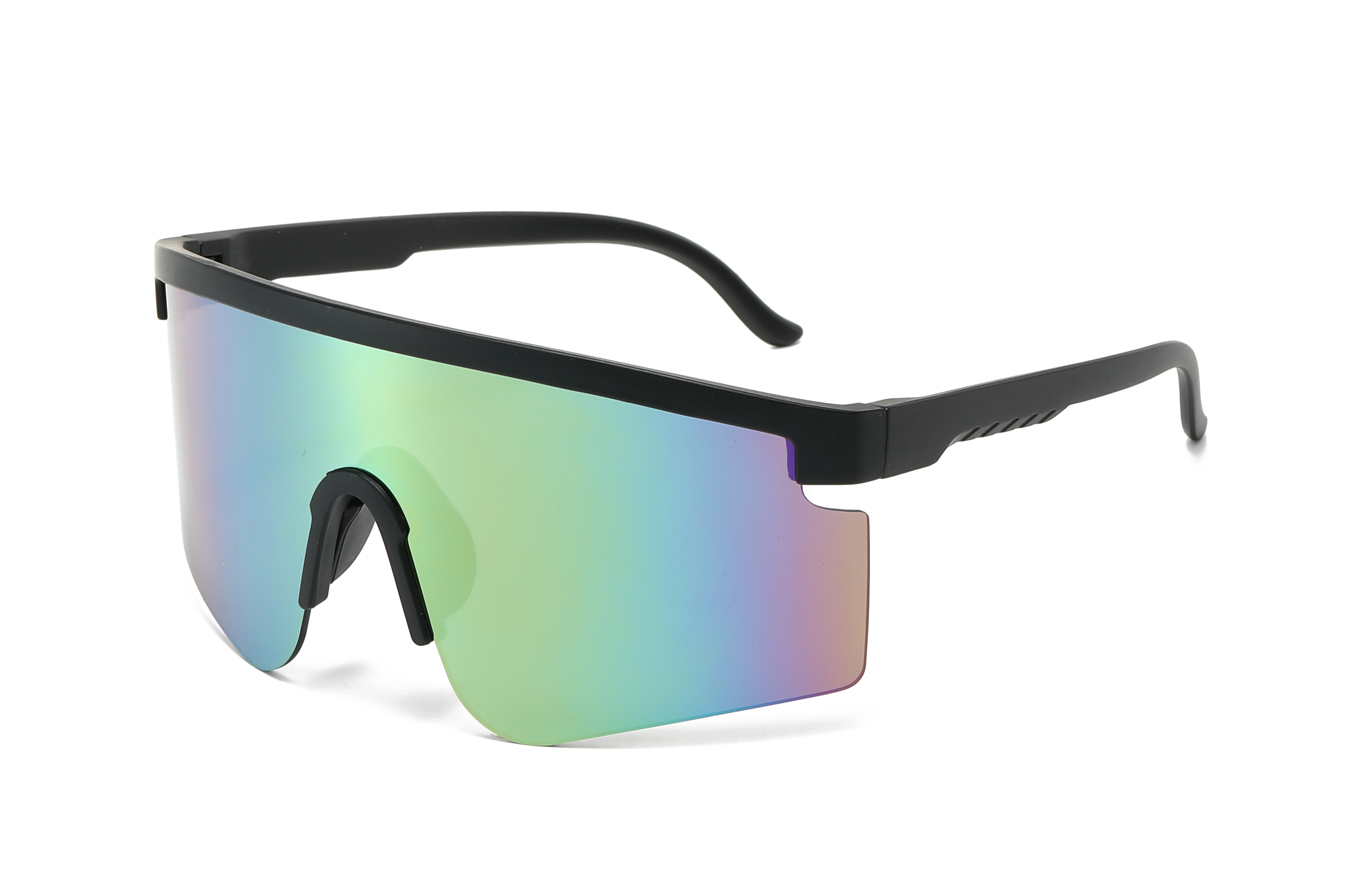 Sports Gradient Color Pc Uv Protection Sport Biker Half Frame Clips Glasses display picture 11